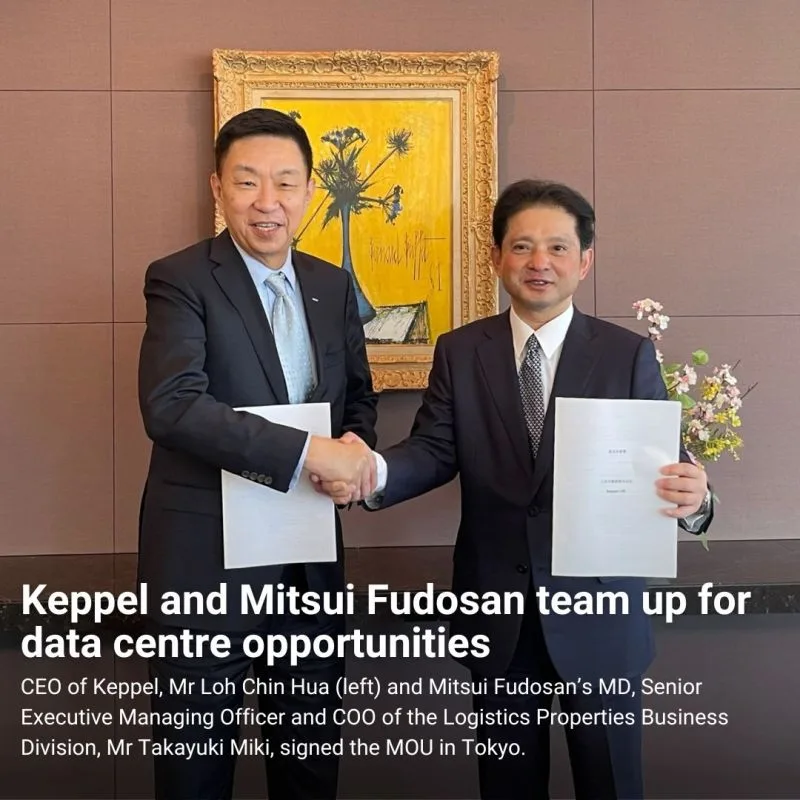 Keppel signs MOU with Mitsui Fudosan to develop data centres in  Japan and Southeast Asia
