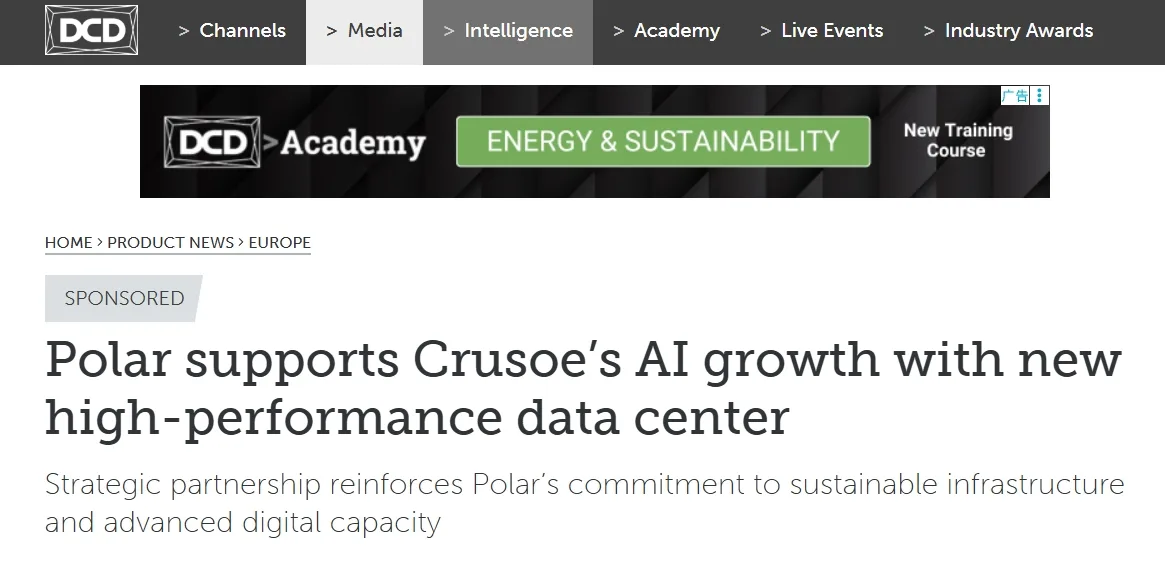 Polar supports Crusoe’s AI growth with new high-performance data center
