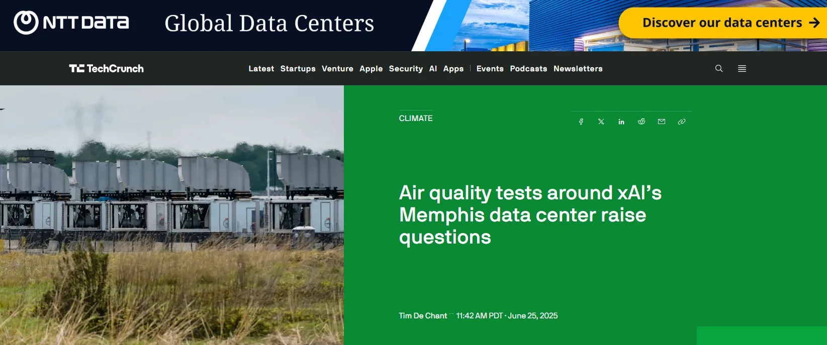 Air quality tests around xAI’s Memphis data center raise questions