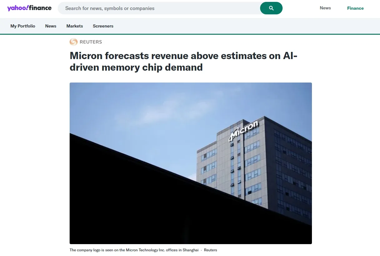 Micron forecasts revenue above estimates on AI-driven memory chip demand