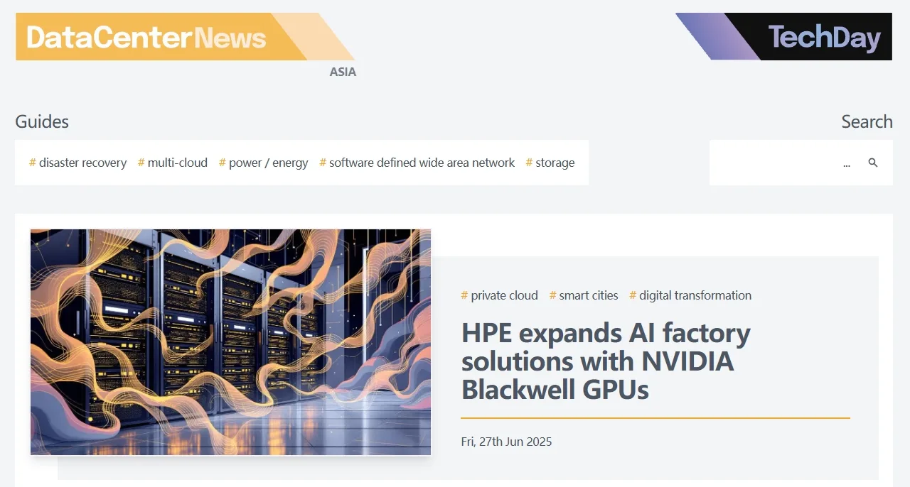 HPE expands AI factory solutions with NVIDIA Blackwell GPUs