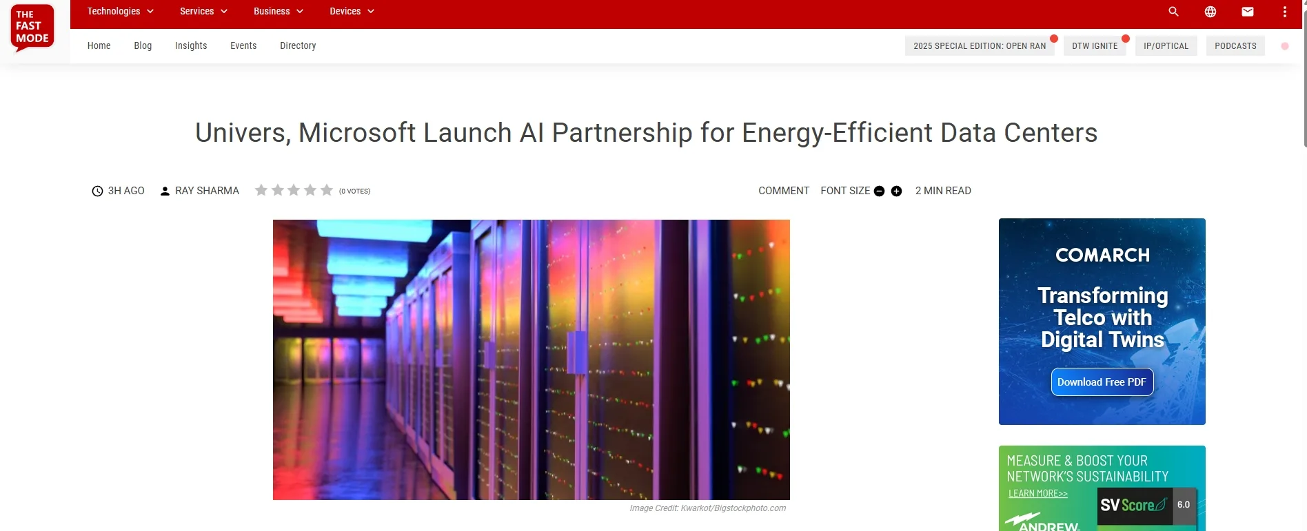 Univers, Microsoft Launch AI Partnership for Energy-Efficient Data Centers