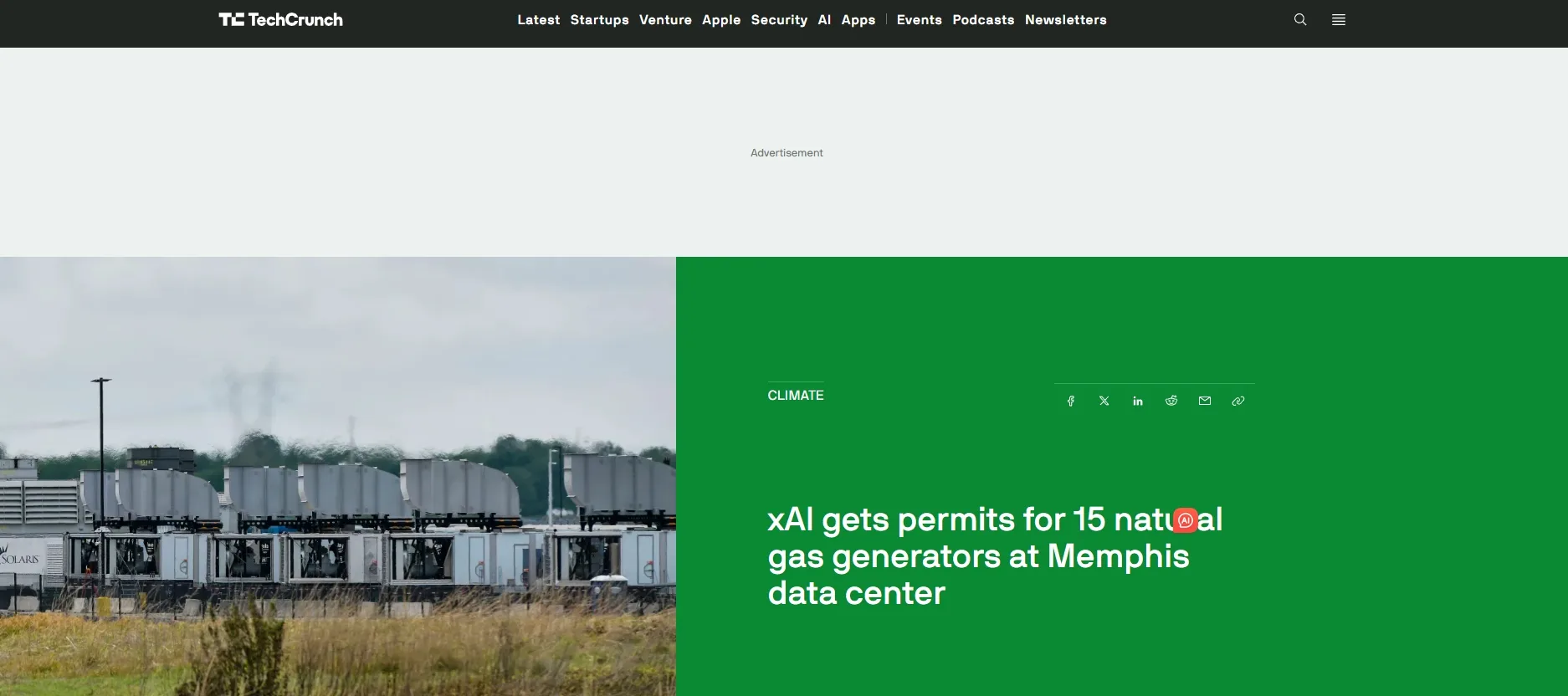 xAI gets permits for 15 natural gas generators at Memphis data center