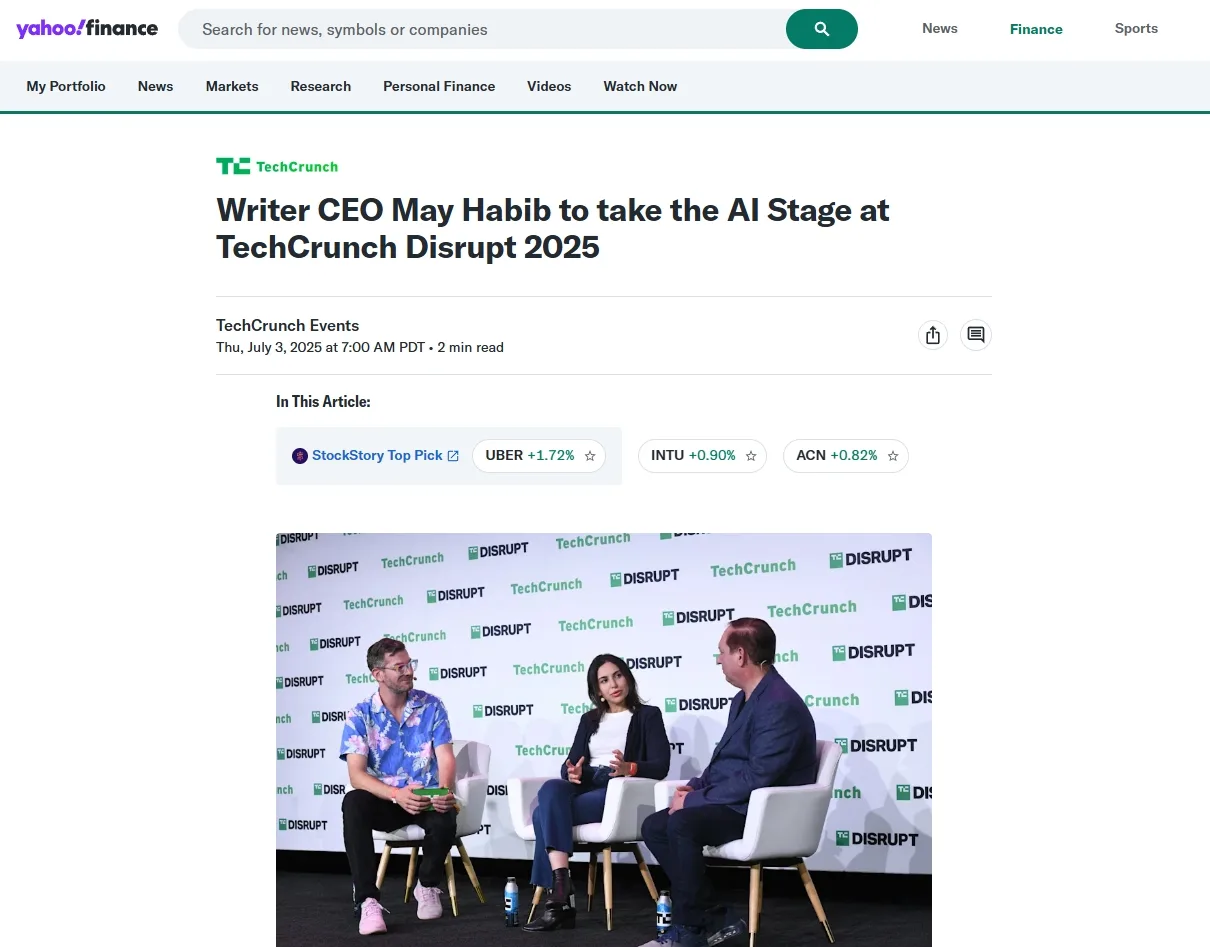 Writer CEO May Habib to take the AI Stage at TechCrunch Disrupt 2025