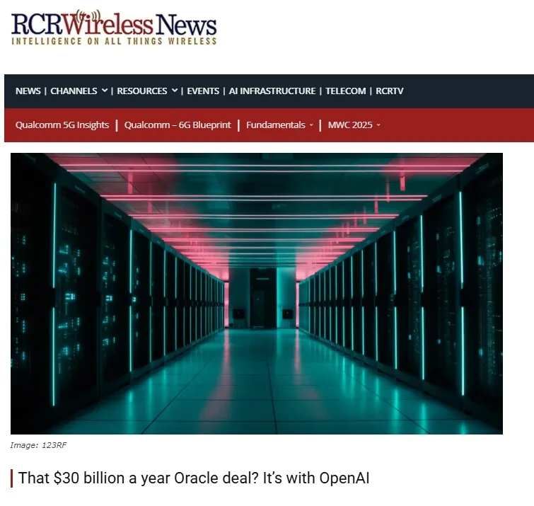 That $30 billion a year Oracle deal? It’s with OpenAI
