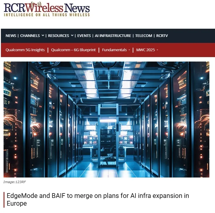 EdgeMode and BAIF to merge on plans for AI infra expansion in Europe