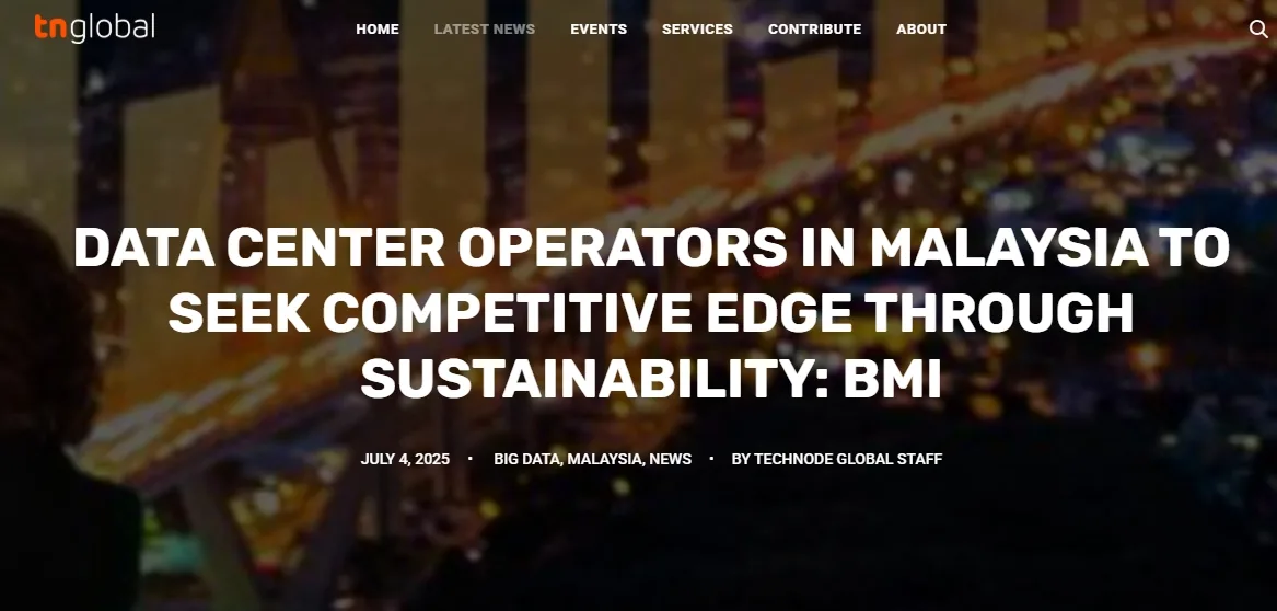 Data center operators In Malaysia to seek competitive edge through sustainability: BMI