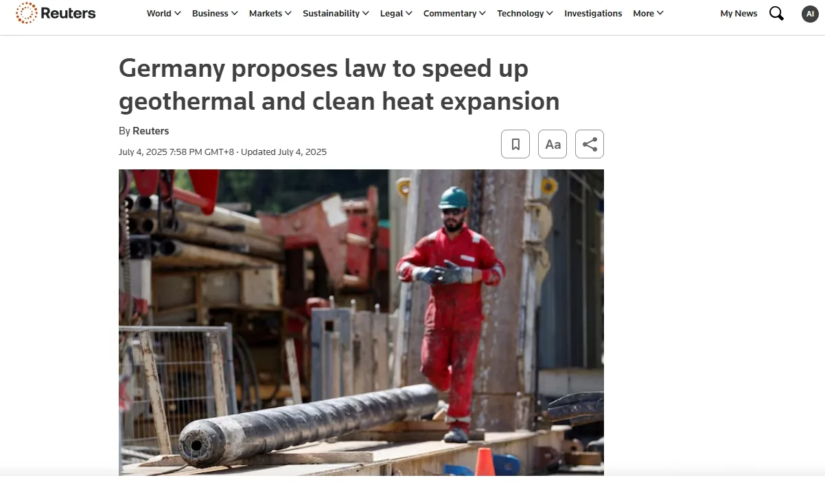 Germany proposes law to speed up geothermal and clean heat expansion