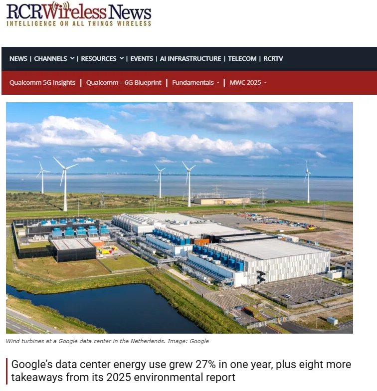 Google’s data center energy use grew 27% in one year, plus eight more takeaways from its 2025 environmental report