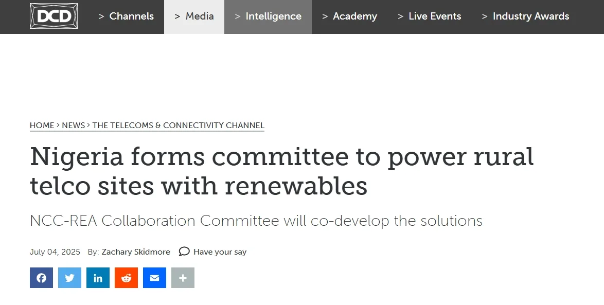 Nigeria forms committee to power rural telco sites with renewables