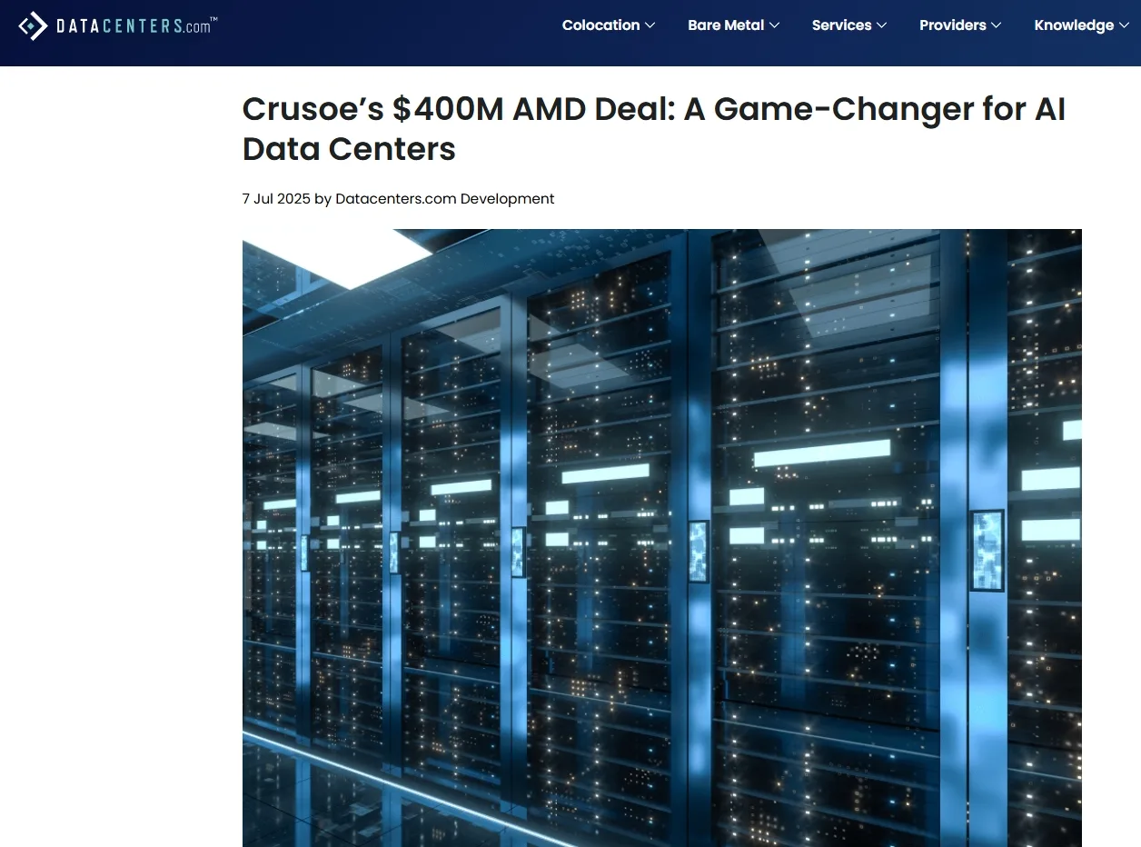 Crusoe’s $400M AMD Deal: A Game-Changer for AI Data Centers