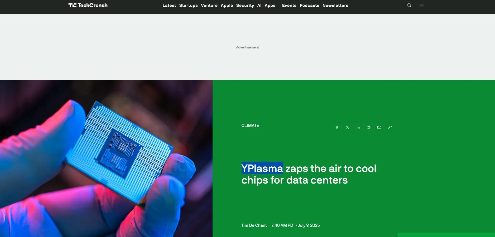 YPlasma zaps the air to cool chips for data centers