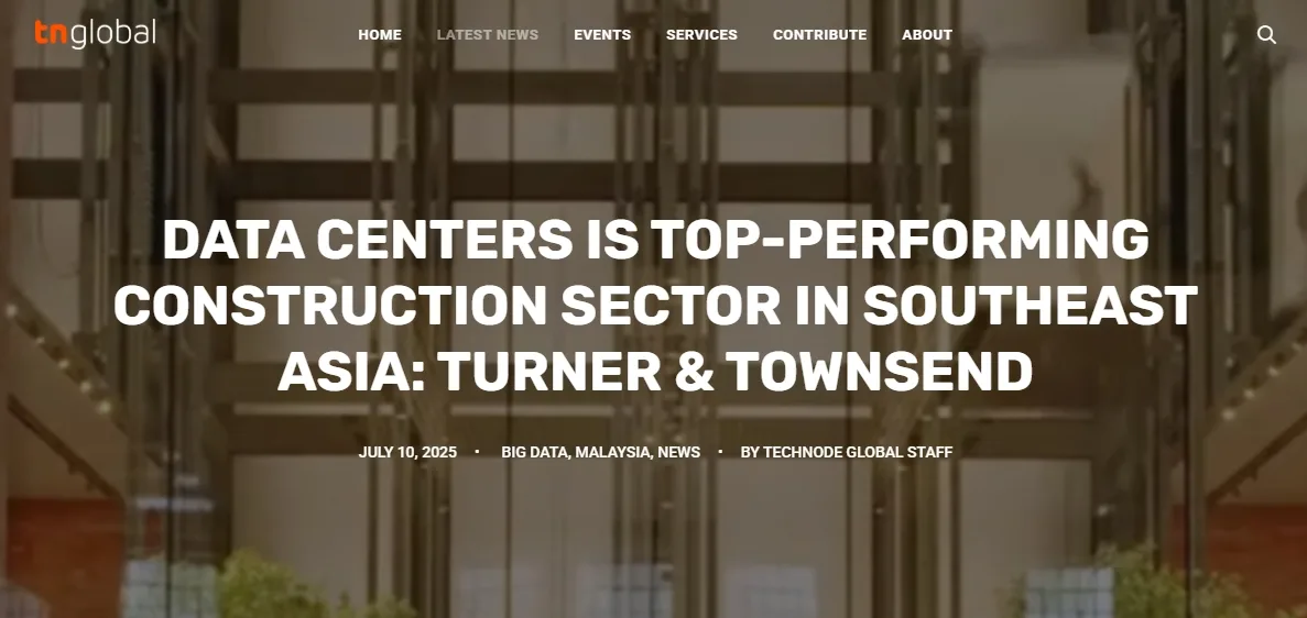 Data centers is top-performing construction sector in Southeast Asia: Turner & Townsend