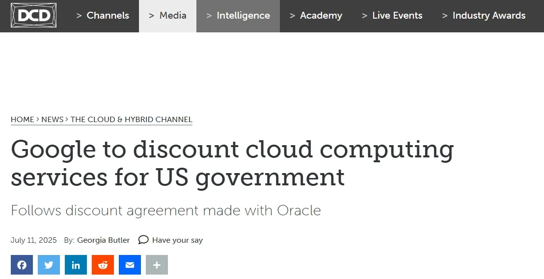 Google to discount cloud computing services for US government