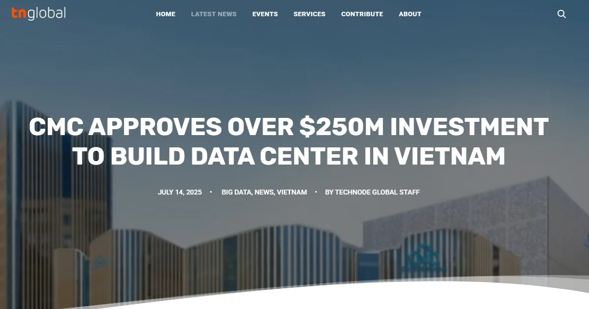CMC approves over $250M investment to build data center in Vietnam