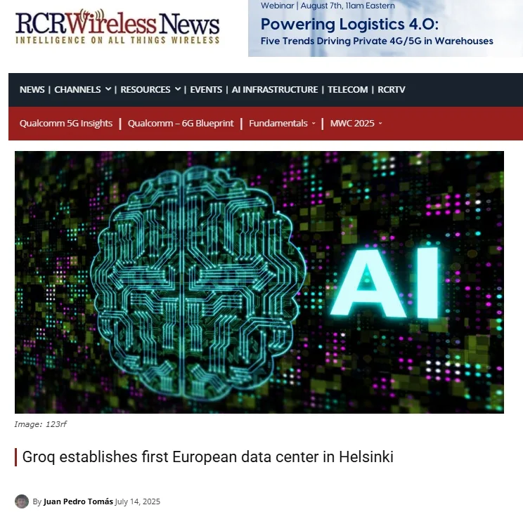 Groq establishes first European data center in Helsinki