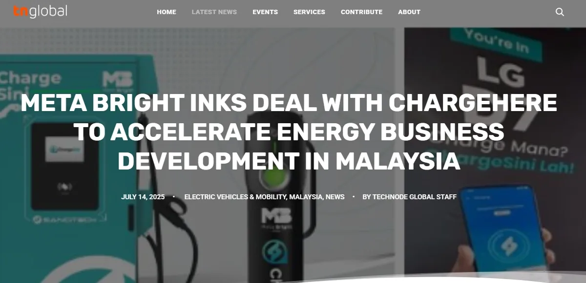 Meta Bright inks deal with ChargeHere to accelerate energy business development in Malaysia