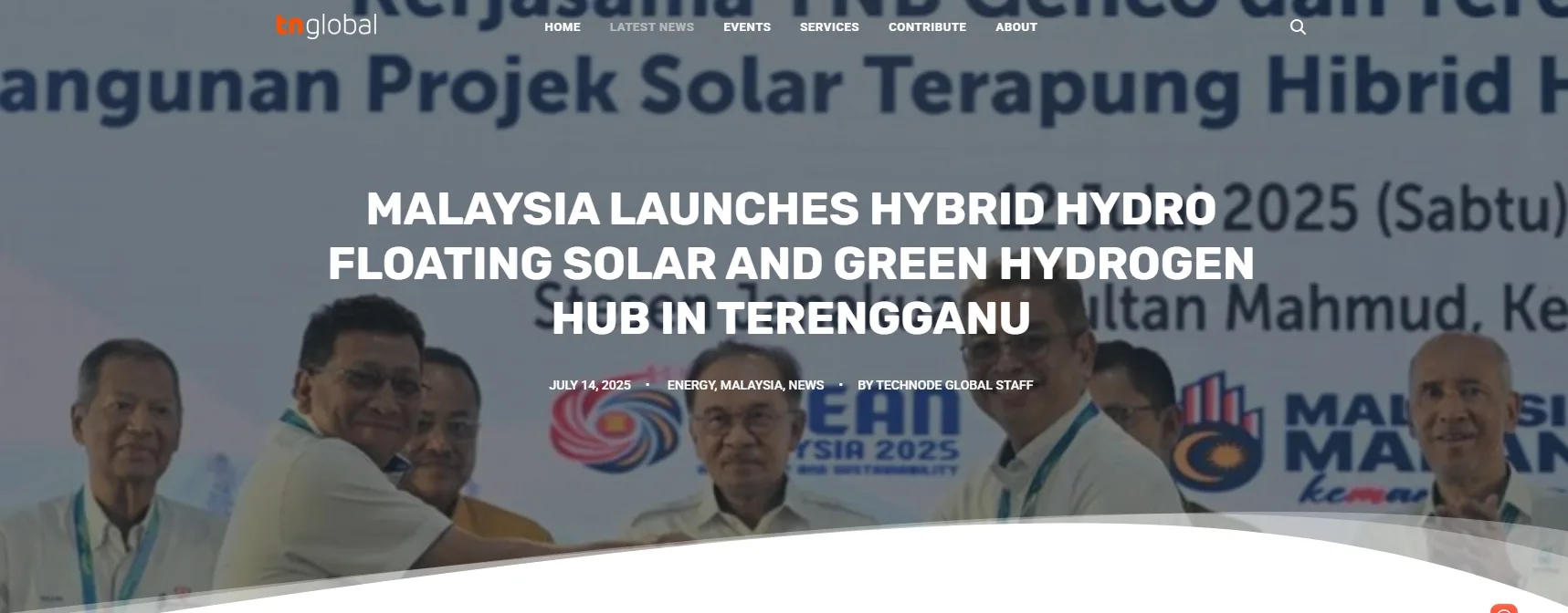 Malaysia launches hybrid hydro floating solar and green hydrogen hub in Terengganu