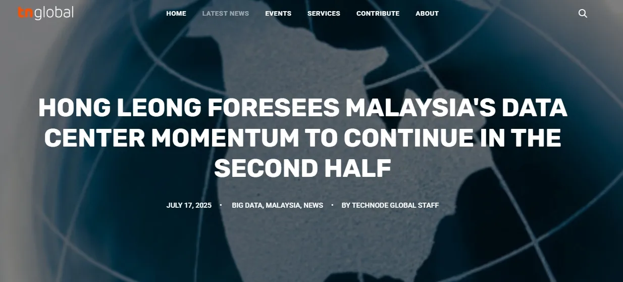 Hong Leong foresees Malaysia's data center momentum to continue in the second half