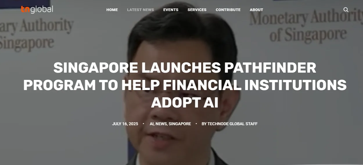 Singapore launches Pathfinder program to help financial institutions adopt AI