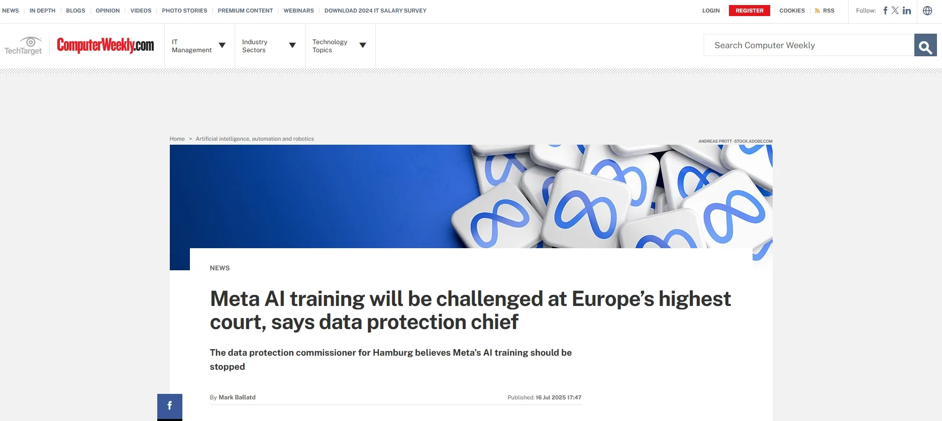 Meta AI training will be challenged at Europe’s highest court, says data protection chief