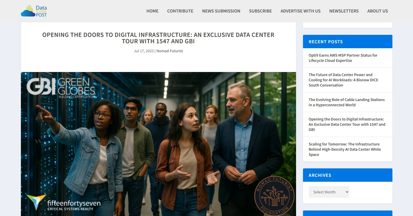 Opening the Doors to Digital Infrastructure: An Exclusive Data Center Tour with 1547 and GBI