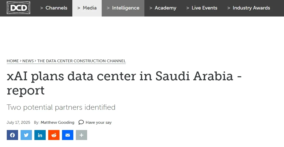 xAI plans data center in Saudi Arabia - report