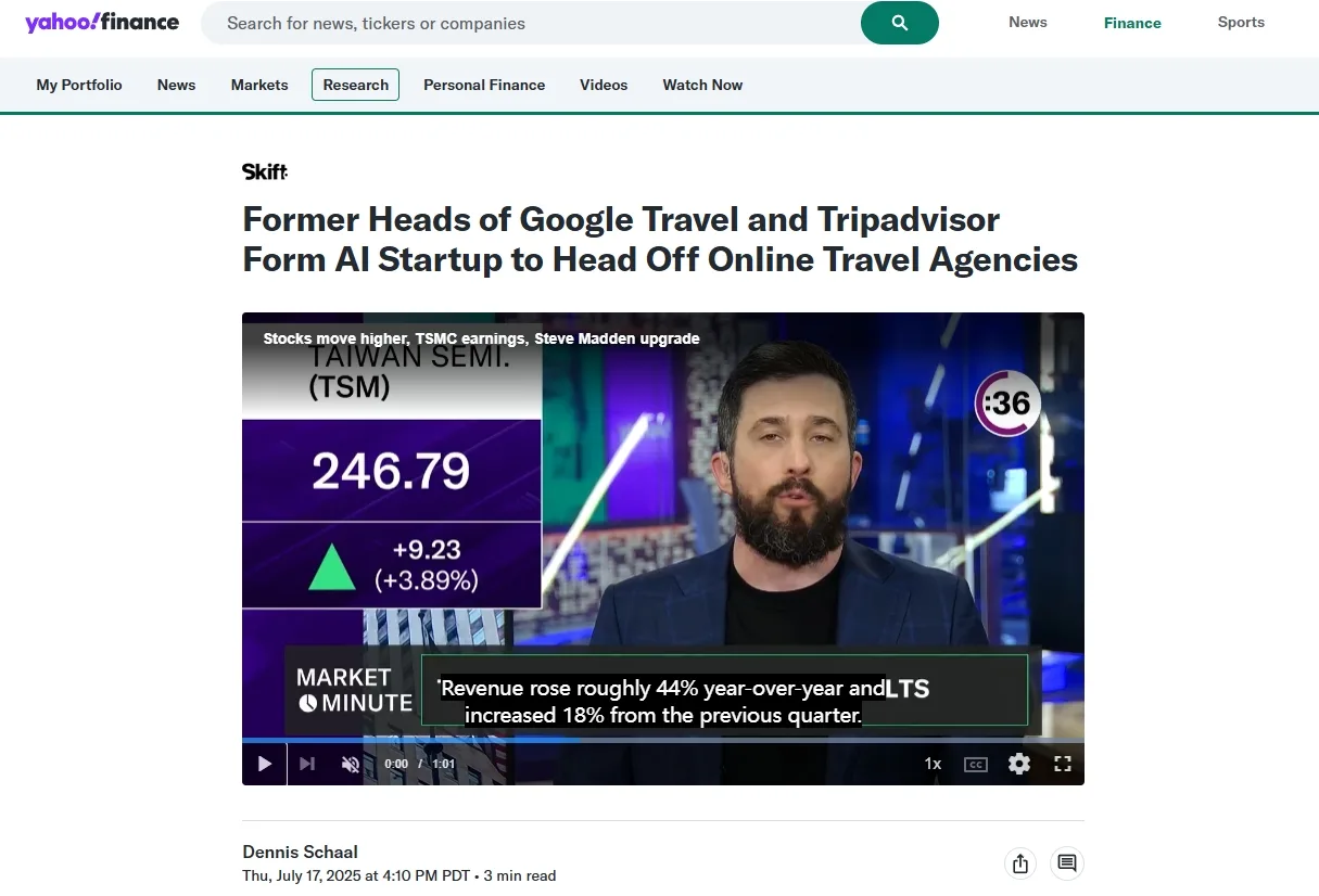 Former Heads of Google Travel and Tripadvisor Form AI Startup to Head Off Online Travel Agencies