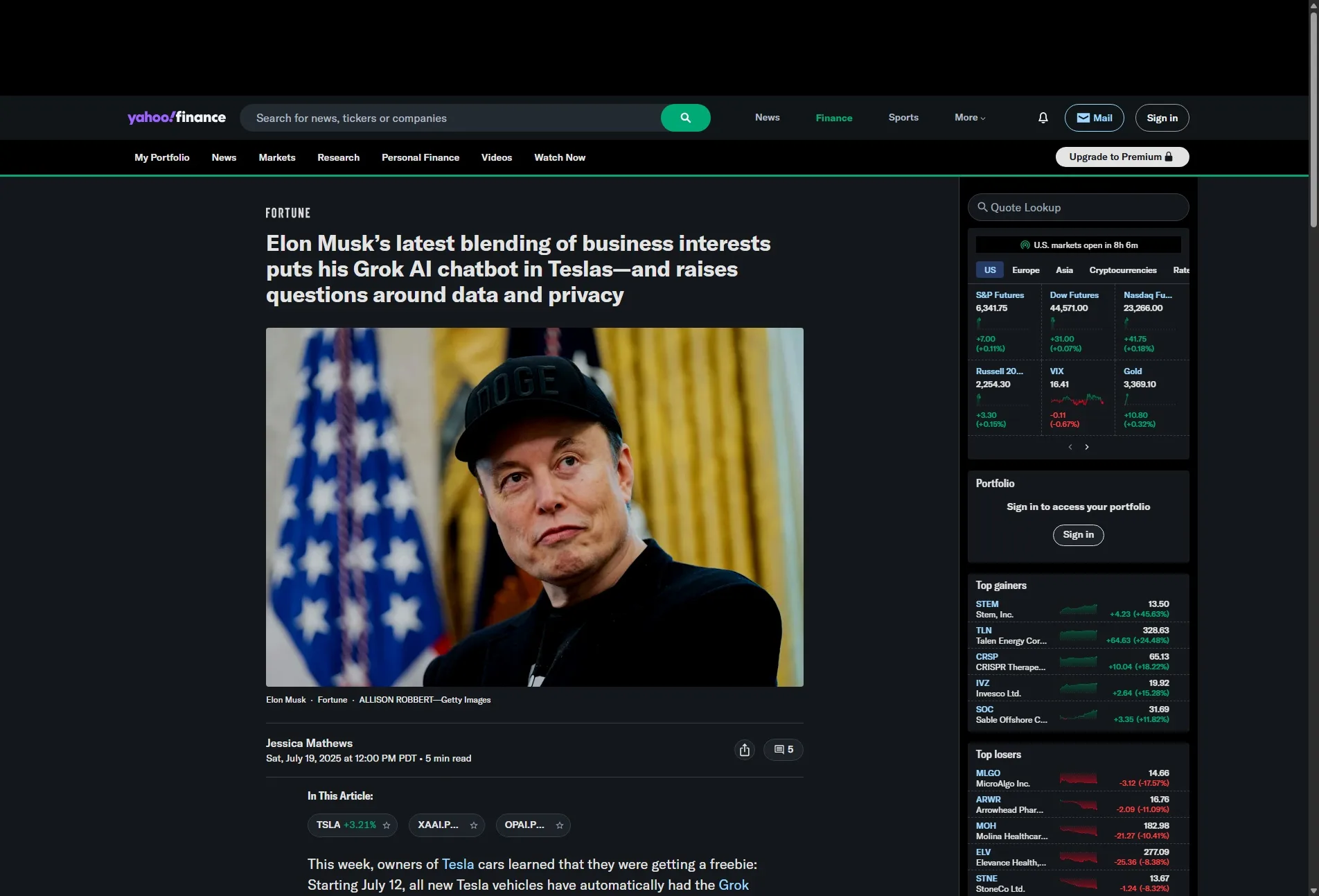 Elon Musk’s latest blending of business interests puts his Grok AI chatbot in Teslas—and raises questions around data and privacy