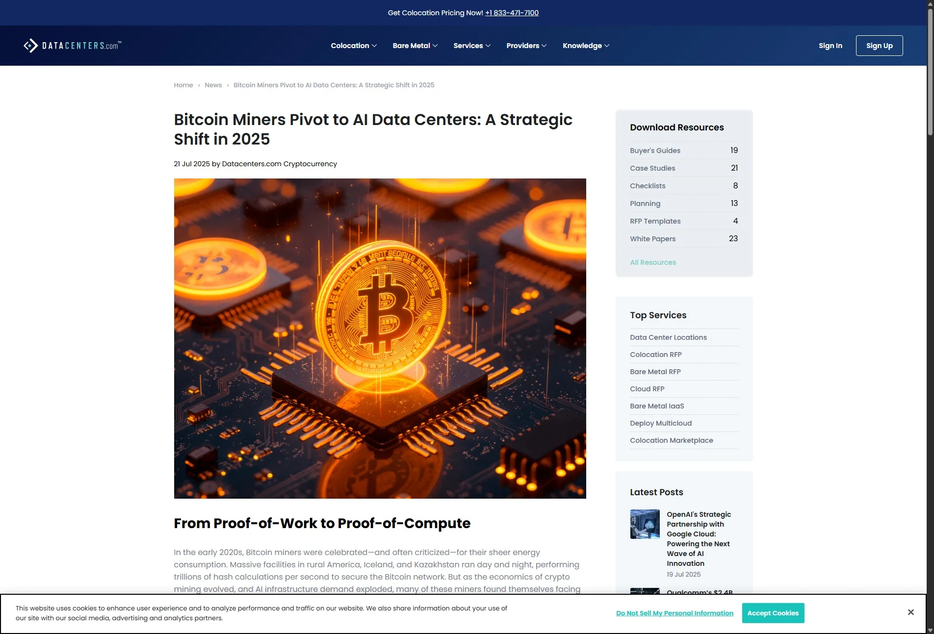 Bitcoin Miners Pivot to AI Data Centers: A Strategic Shift in 2025