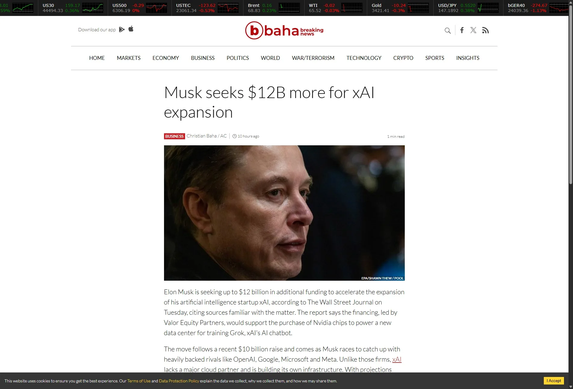 Musk seeks $12B more for xAI expansion