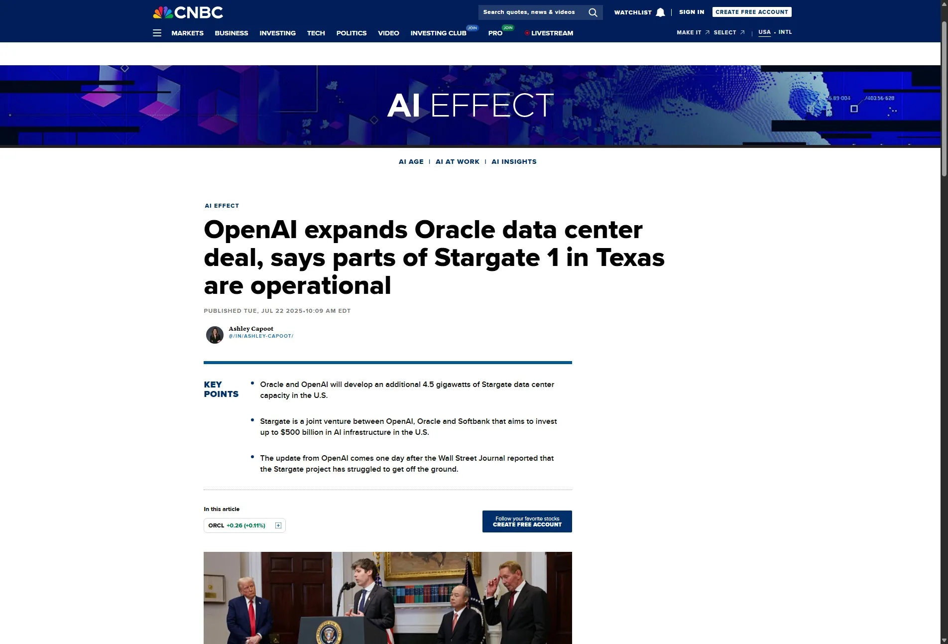 OpenAI expands Oracle data center deal, says parts of Stargate 1 in Texas are operational