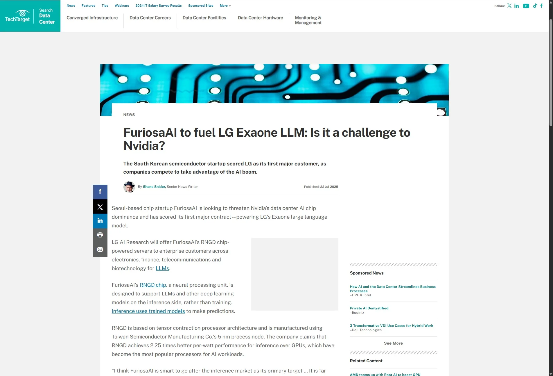FuriosaAI to fuel LG Exaone LLM: Is it a challenge to Nvidia?