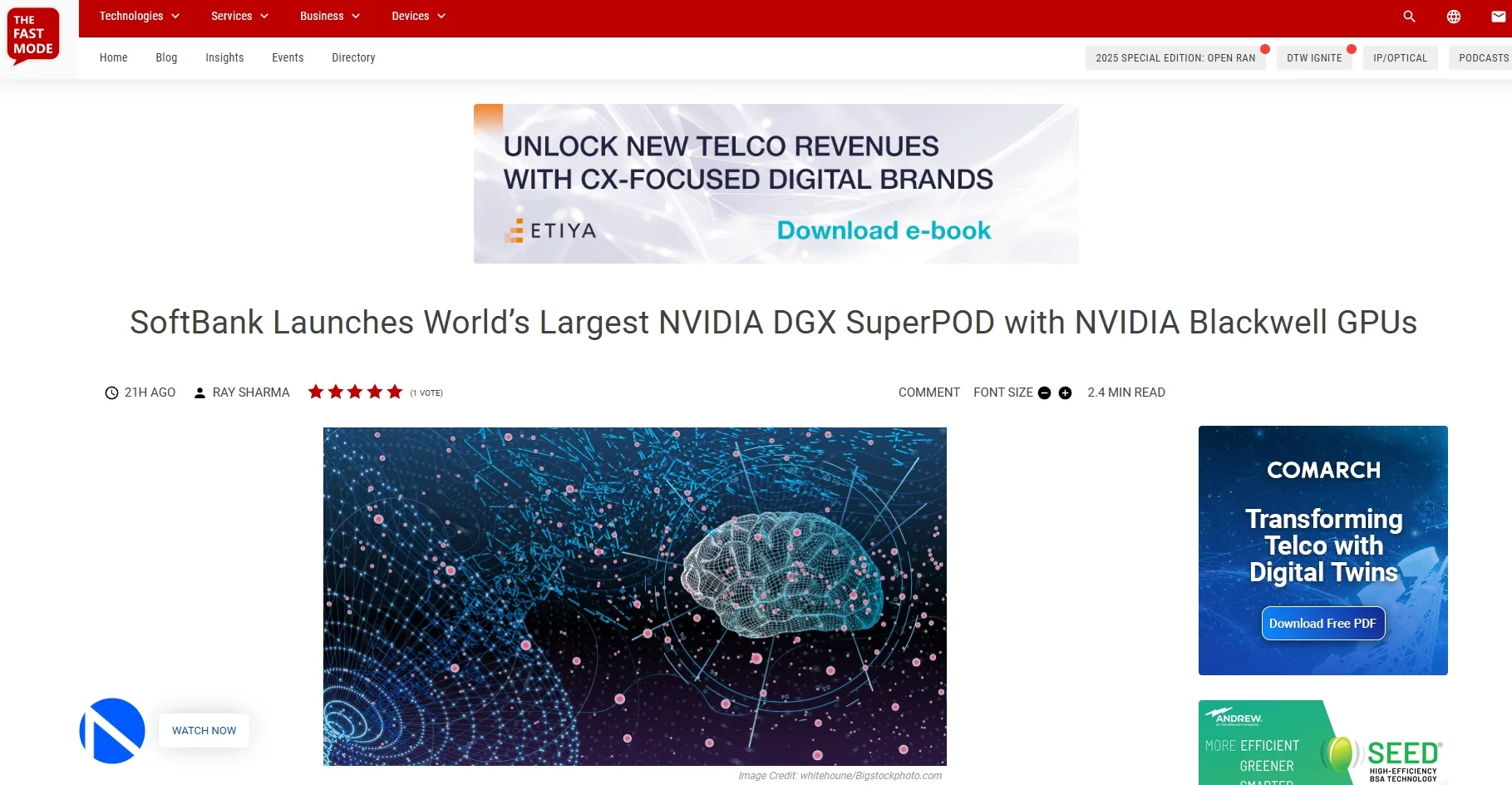 SoftBank Launches World’s Largest NVIDIA DGX SuperPOD with NVIDIA Blackwell GPUs