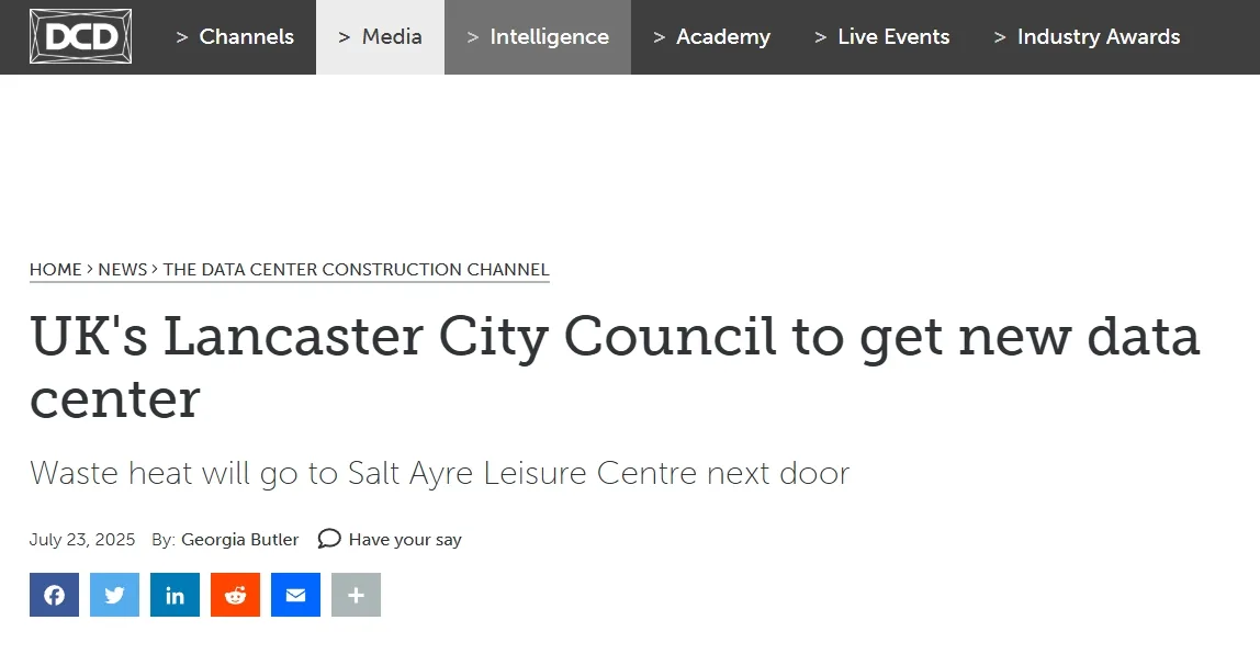 UK's Lancaster City Council to get new data center