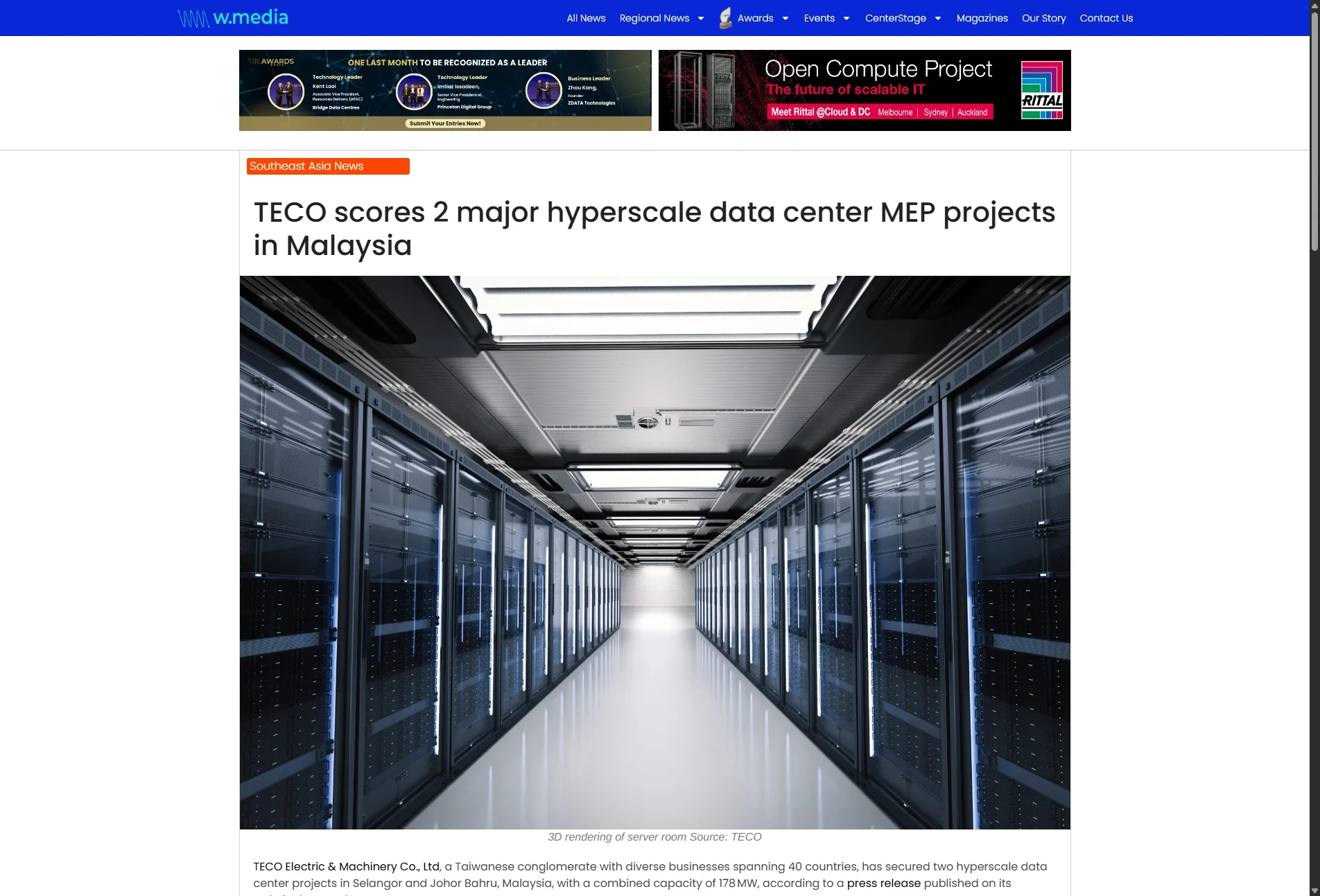 TECO scores 2 major hyperscale data center MEP projects in Malaysia