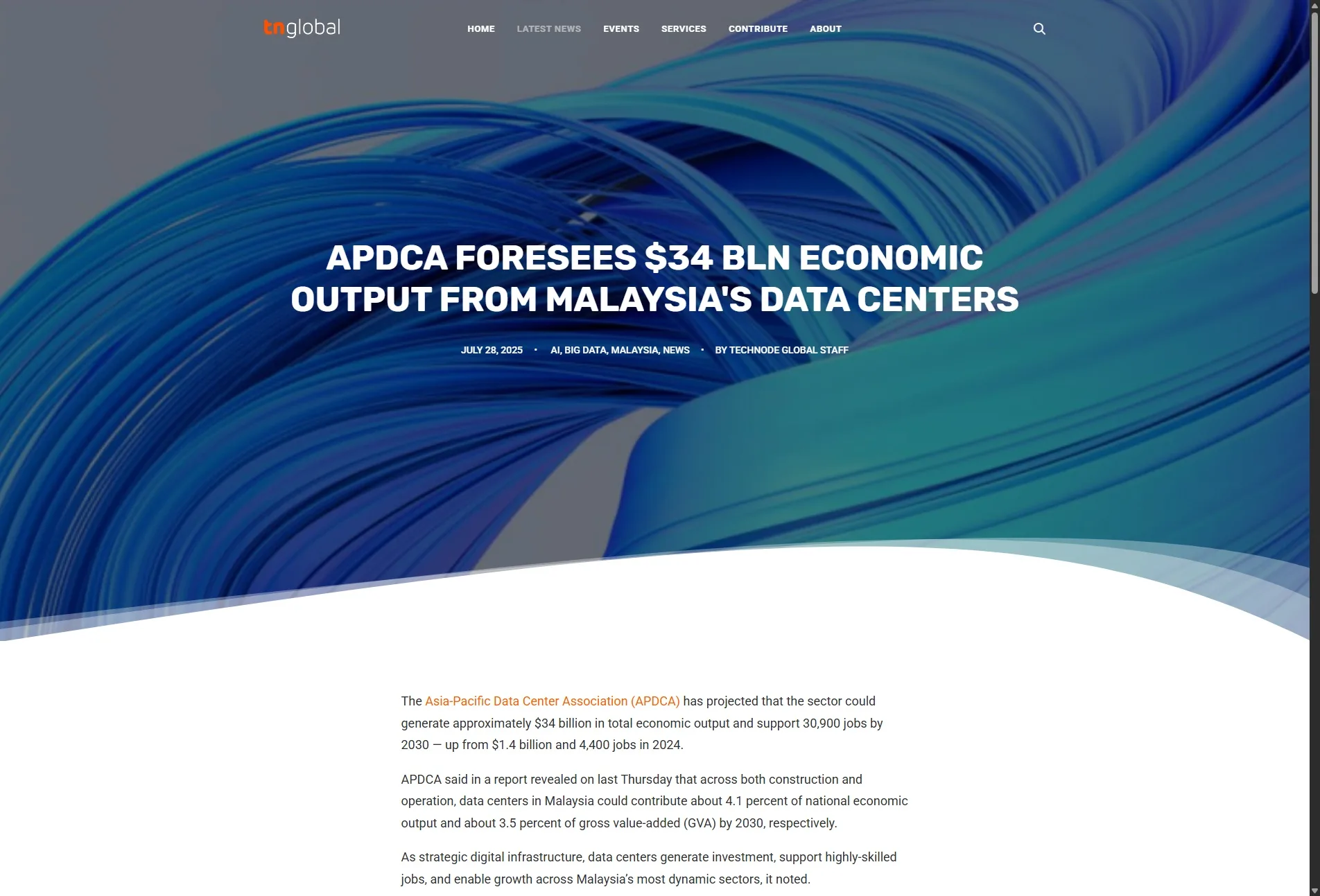 APDCA foresees $34 bln economic output from Malaysia's data centers