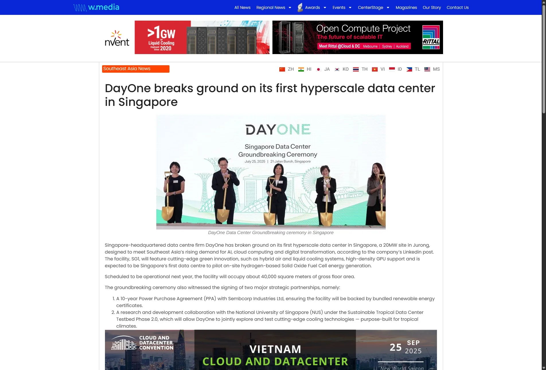 DayOne breaks ground on its first hyperscale data center in Singapore