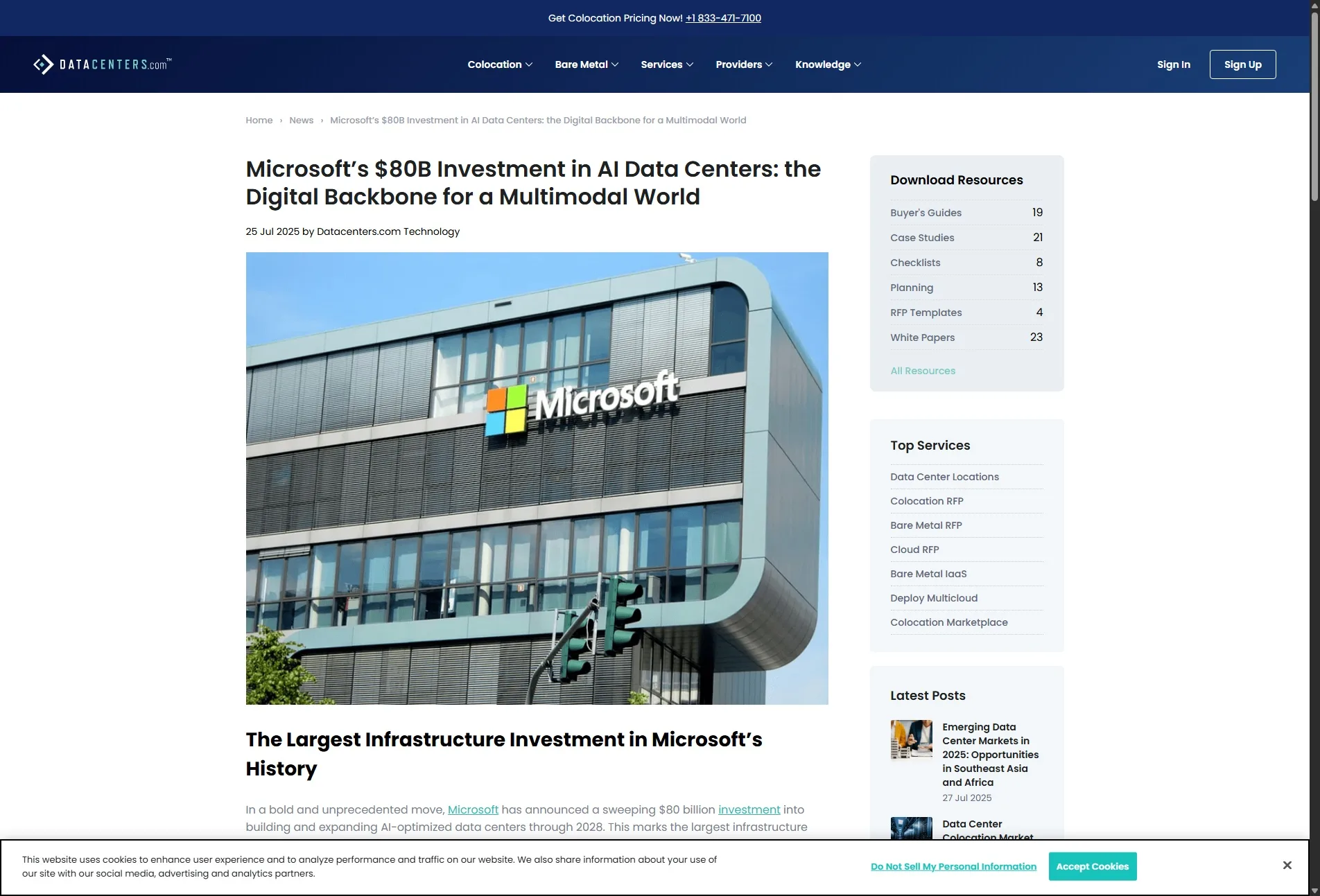 Microsoft’s $80B Investment in AI Data Centers: the Digital Backbone for a Multimodal World
