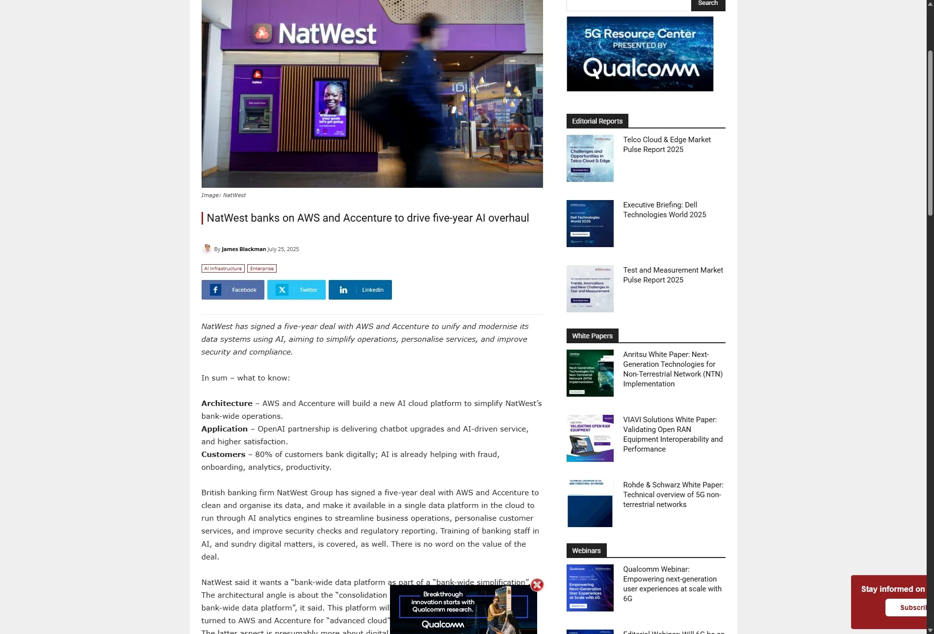 NatWest banks on AWS and Accenture to drive five-year AI overhaul