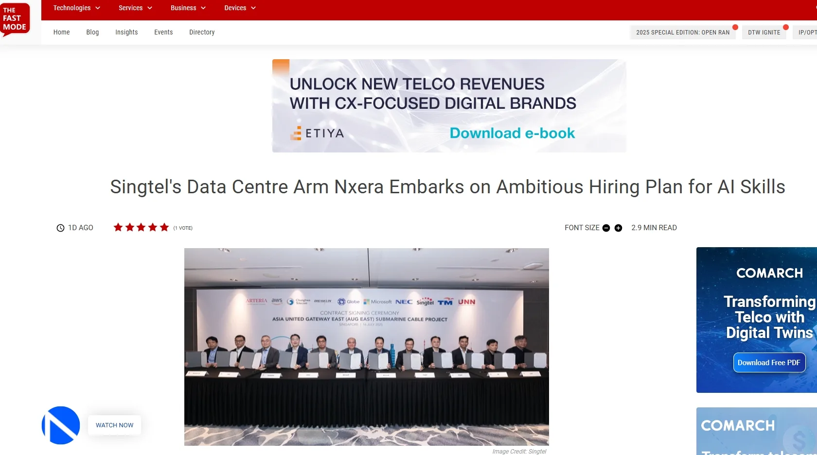 Singtel's Data Centre Arm Nxera Embarks on Ambitious Hiring Plan for AI Skills