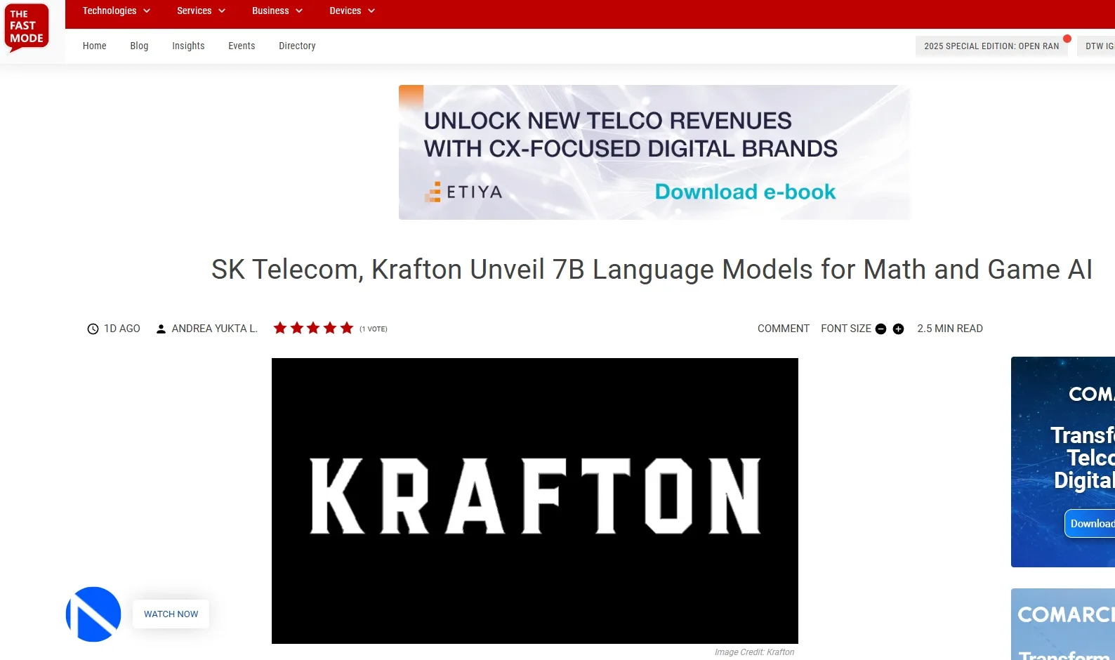 SK Telecom, Krafton Unveil 7B Language Models for Math and Game AI