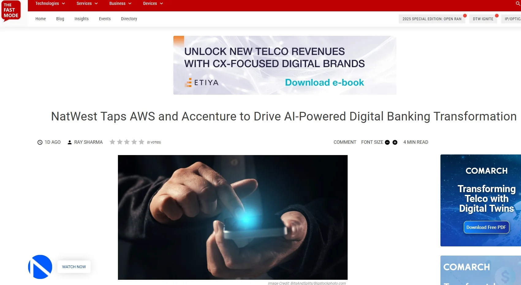 NatWest Taps AWS and Accenture to Drive AI-Powered Digital Banking Transformation