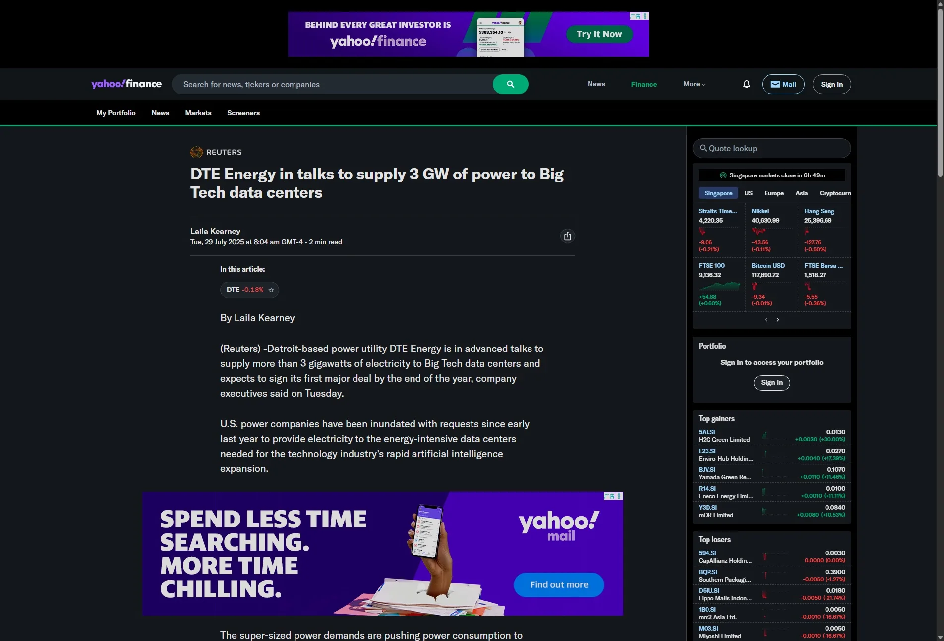 DTE Energy in talks to supply 3 GW of power to Big Tech data centers