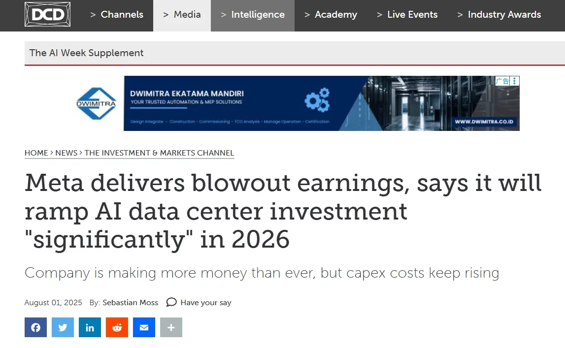 Meta delivers blowout earnings, says it will ramp AI data center investment "significantly" in 2026
