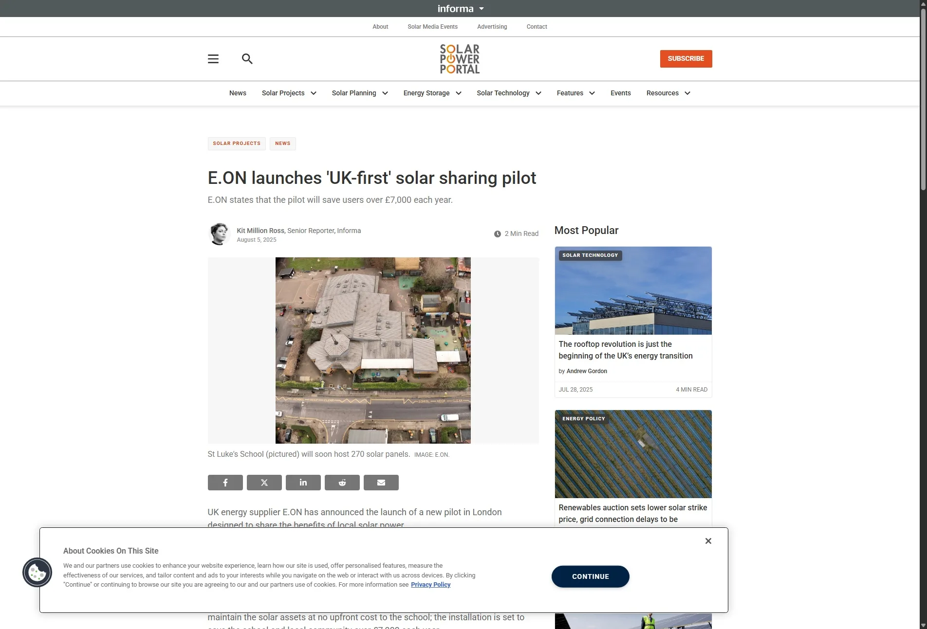 E.ON launches 'UK-first' solar sharing pilot