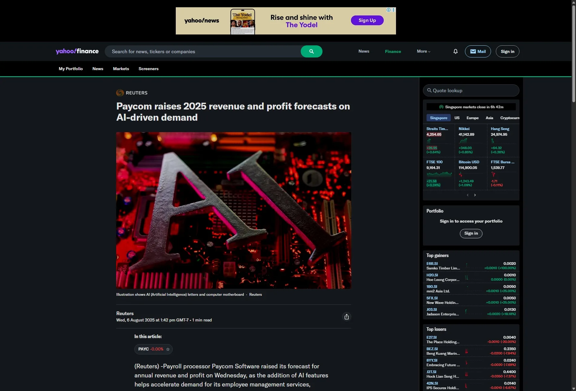 Paycom raises 2025 revenue and profit forecasts on AI-driven demand