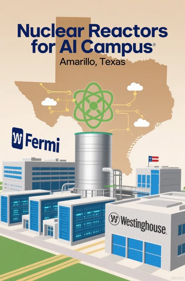 Fermi, Westinghouse to finalize licensing application for nuclear reactors at 11GW AI campus in Amarillo, Texas