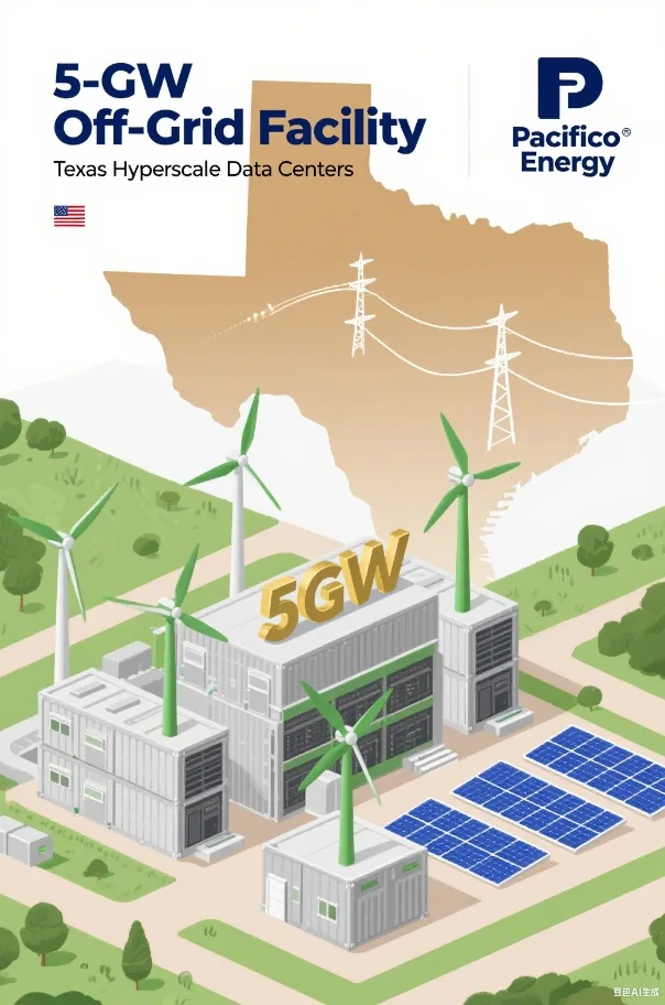 Pacifico Energy plans 5-GW, off-grid facility in Texas for hyperscale data centers