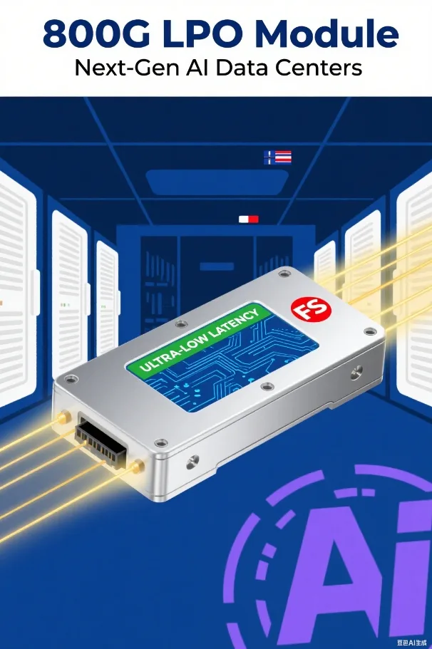 FS Launches 800G LPO Module to Power Next-Gen AI Data Centers with Ultra-Low Latency
